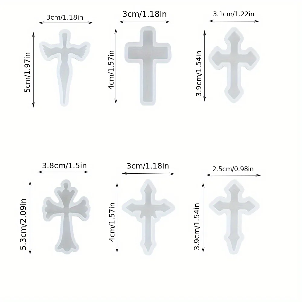 New Arrival DIY Craft Europe Cross Resin Silicone UV Epoxy Molds for Jewelry Making - Necklace Pendant Casting Tool