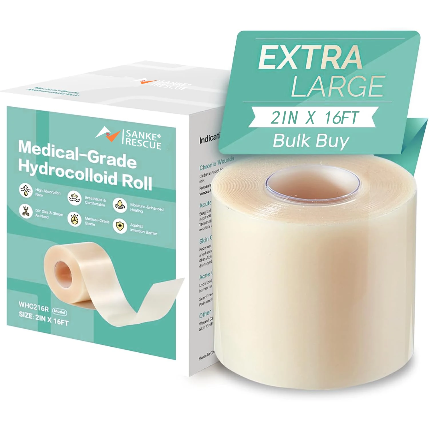 Hydrocolloid Bandage Hydrocolloid Patch Bandages Effective Roll For Wound Care Waterproof Self-Adhesive Highly Absorbent Tape image 6