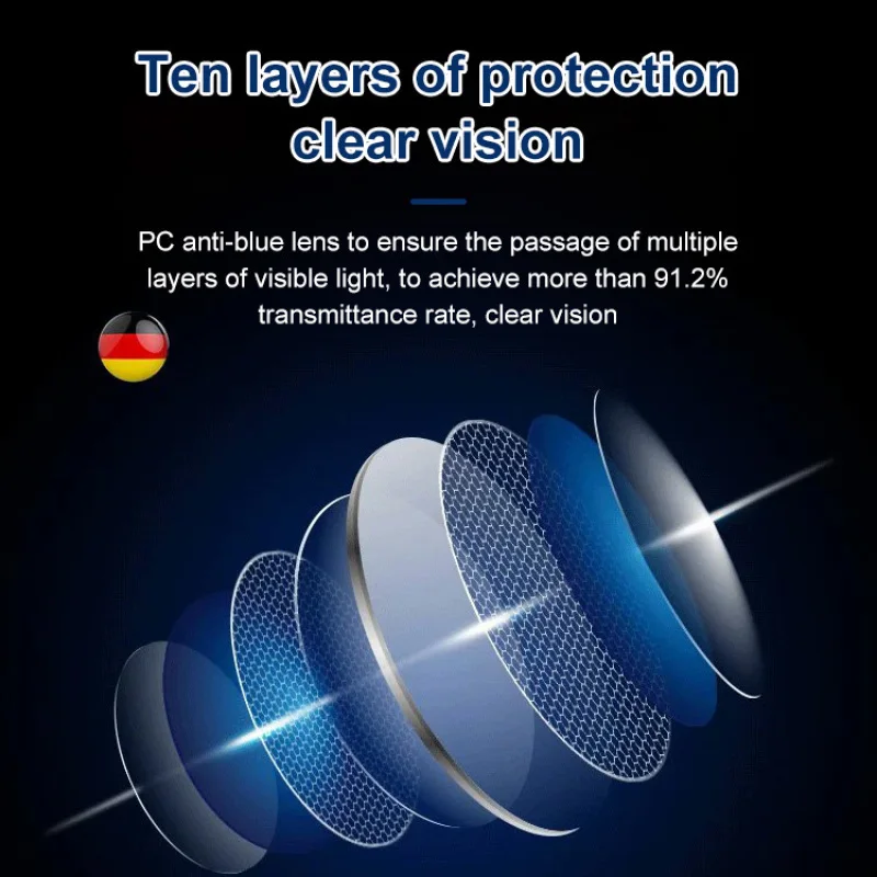 Cut edge automatic zoom antiradiation far/near old light reading glasses Autozoom reading glasses