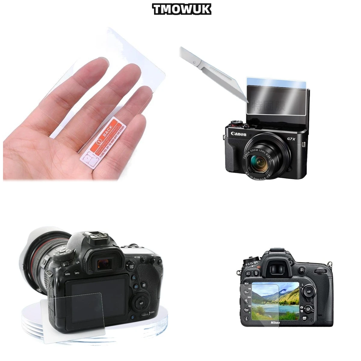 

For Canon G7X3 850D M200 HD Clear Anti-Scratch Tempered Glass Film 9H Hardness Screen Protector Guard