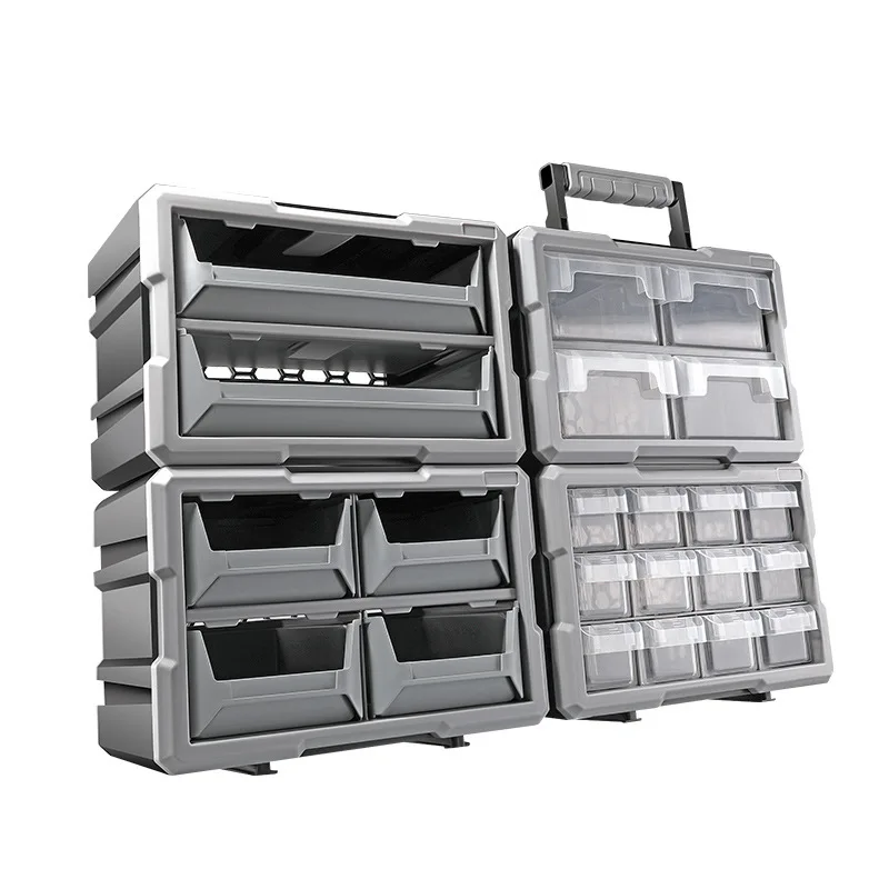 Multi-Compartment Parts Storage Box- Plastic Drawer Organizer for Lego, Screws