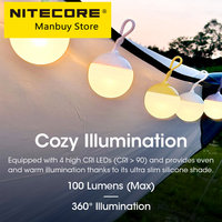 2024 Nitecore Bubble Camping Lantern Read Table Night Light 100 Lms Portable LED DIY Detachable Lamp Shade Emergency Tent Lamps