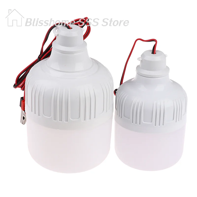 【S】12V LED Lamp Portable Bulb 3W 5W 7W 9W 12W 20W 30W Outdoor Camp Tent Night Fishing Hanging Light Emergency Cold White