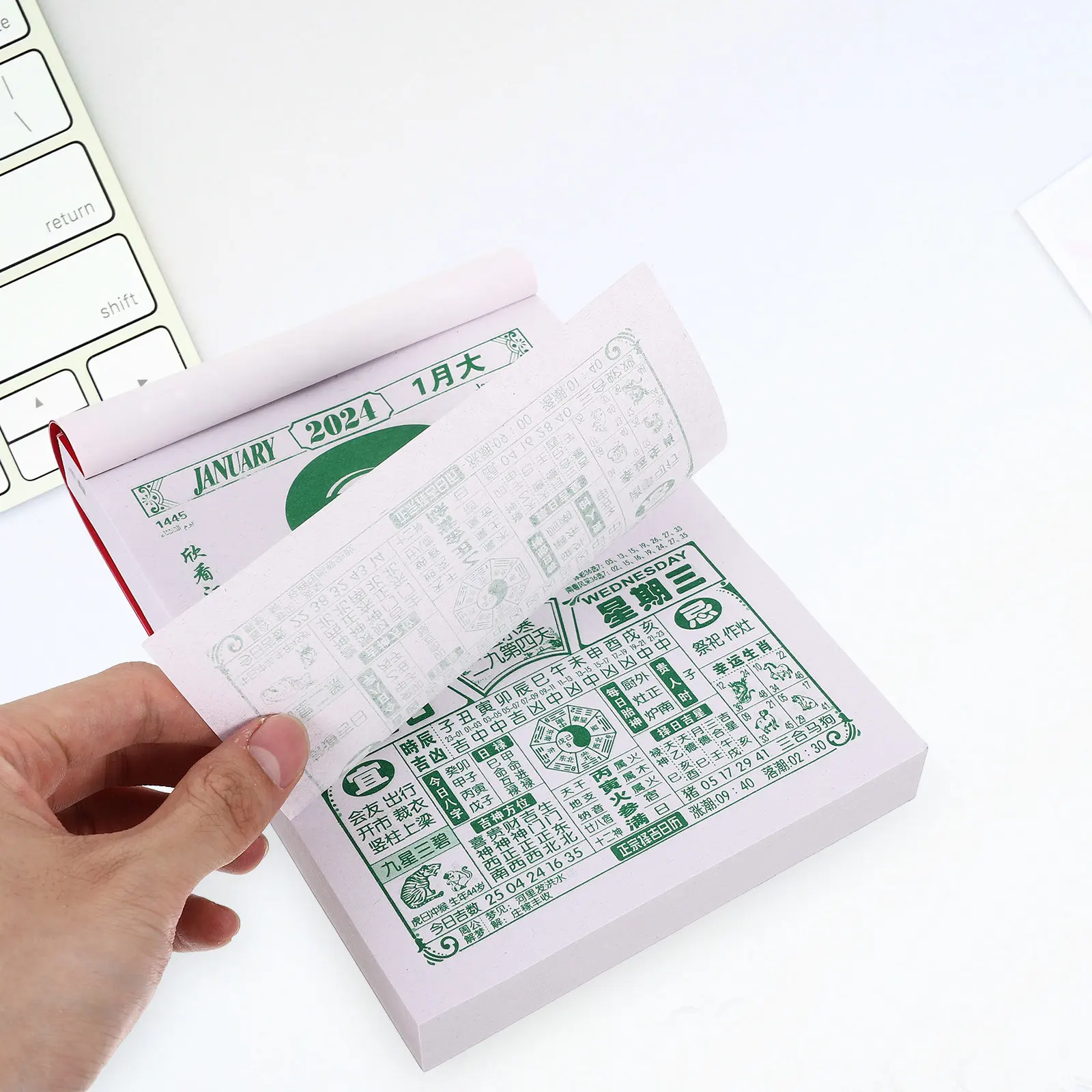 

Красивый азиатский отрывной настенный календарь-альманах в китайском стиле для декора