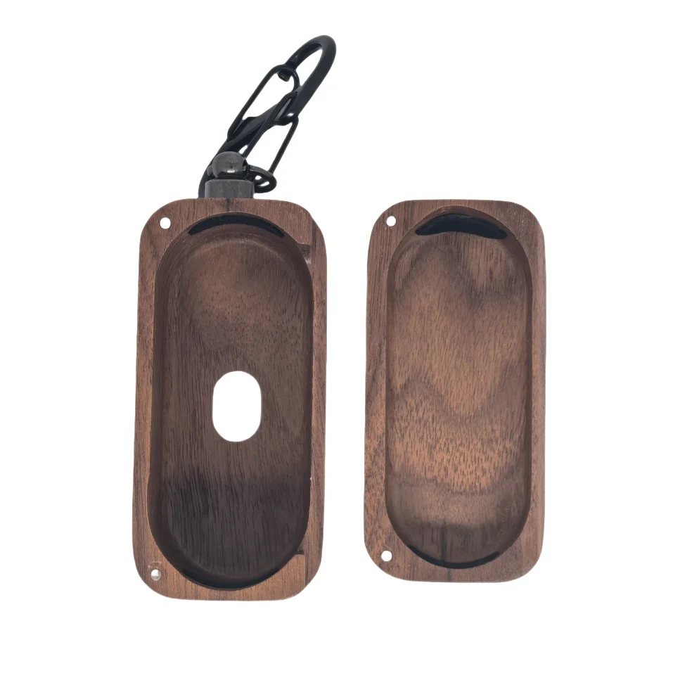 For Devialet Gemini II Walnut Wood Case Luxury Solid Wooden Handmade Cover Wireless Bluetooth Earphone Protective Cases