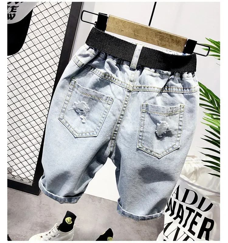 

Summer Kids Children Casual Shorts Trousers 2-6Years New Fashion Toddler Boy Jeans Short Pants Hole Shorts
