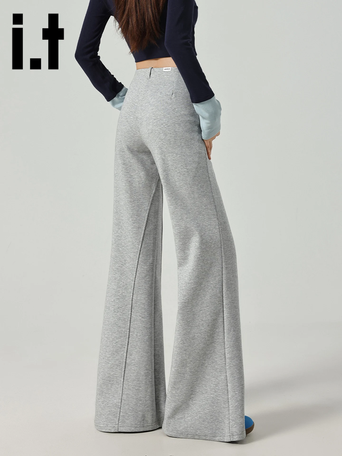 

ay Micro Flared Yoga Pants Women's Spring Autumn Loose Drapey Bell Bot Sports Casual High Waist Zipper Polyester Cotton ...