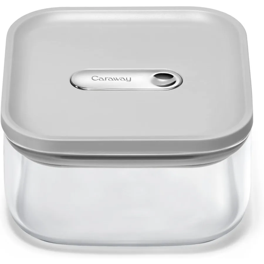 

Стеклянный герметичный контейнер для хранения продуктов емкостью 1 карат с крышкой — нетоксичный кухонный контейнер для хранения без BPA — штабелируемый, компактный воздух