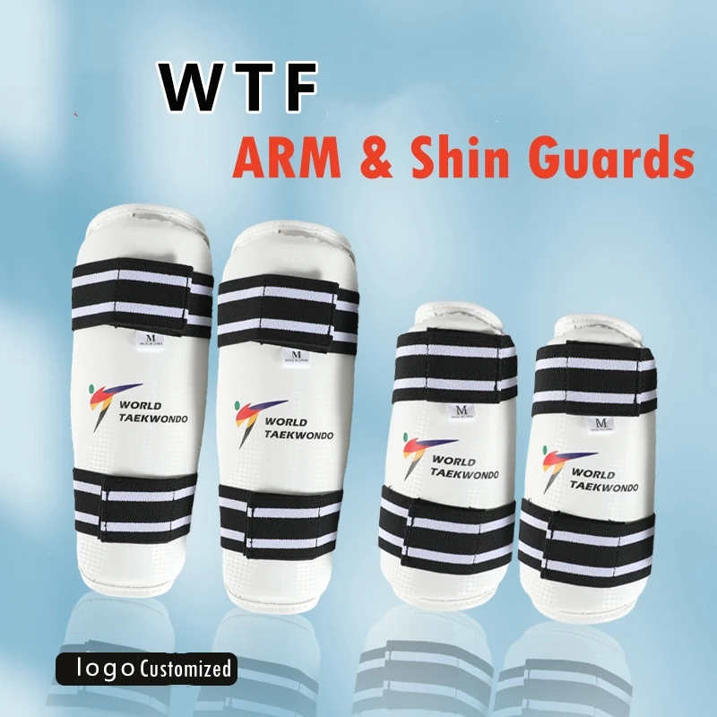 

WT Taekwondo Arm Pads Shin Guards Karate Elbow Protection Men Martial Arts Fighting Gear Adult Children's Sports Leg Protectors