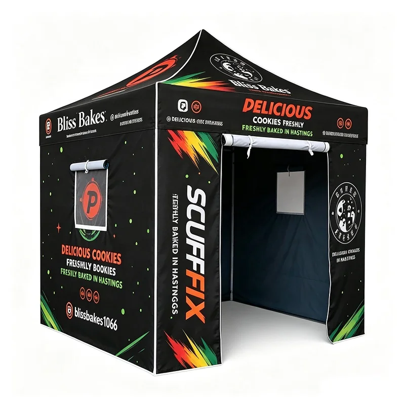 Custom Printed Stall Tent for Festival Activities Outdoor Vendor 10x10 ft Outdoor Market Canopy Tent