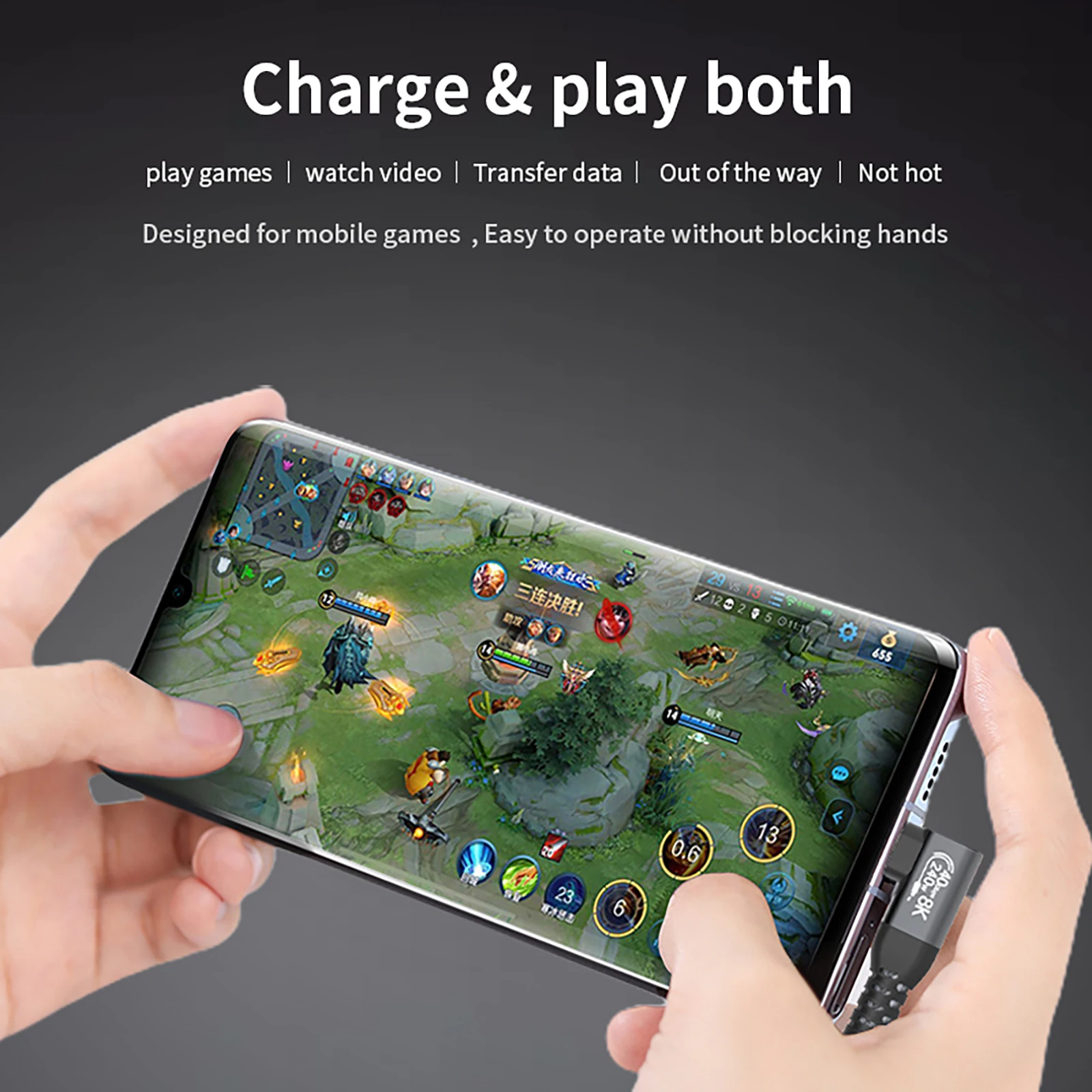 DOONJIEY USB C Cable Dual L Shape C to C 90 Degree Right Angle Type-C Fast Charging 40Gbps Cord for iPhone 17 Laptops SSD