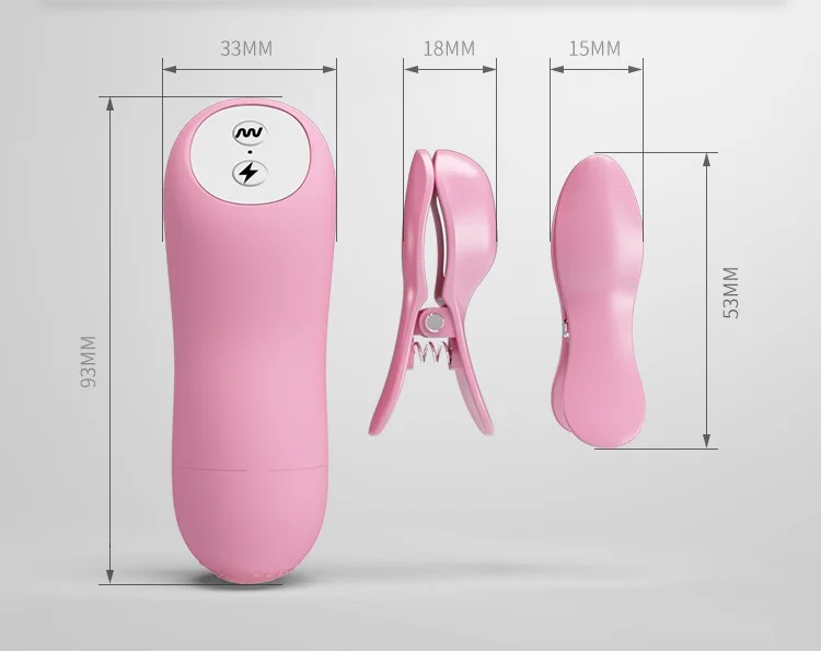 Elektrische Schok Borst Clip Trillingen Stimulator Borstmassage Seksspeeltje Voor Vrouwen/Mannen 18 Sm Voorspel Flirten Rekwisieten Voor Volwassenen