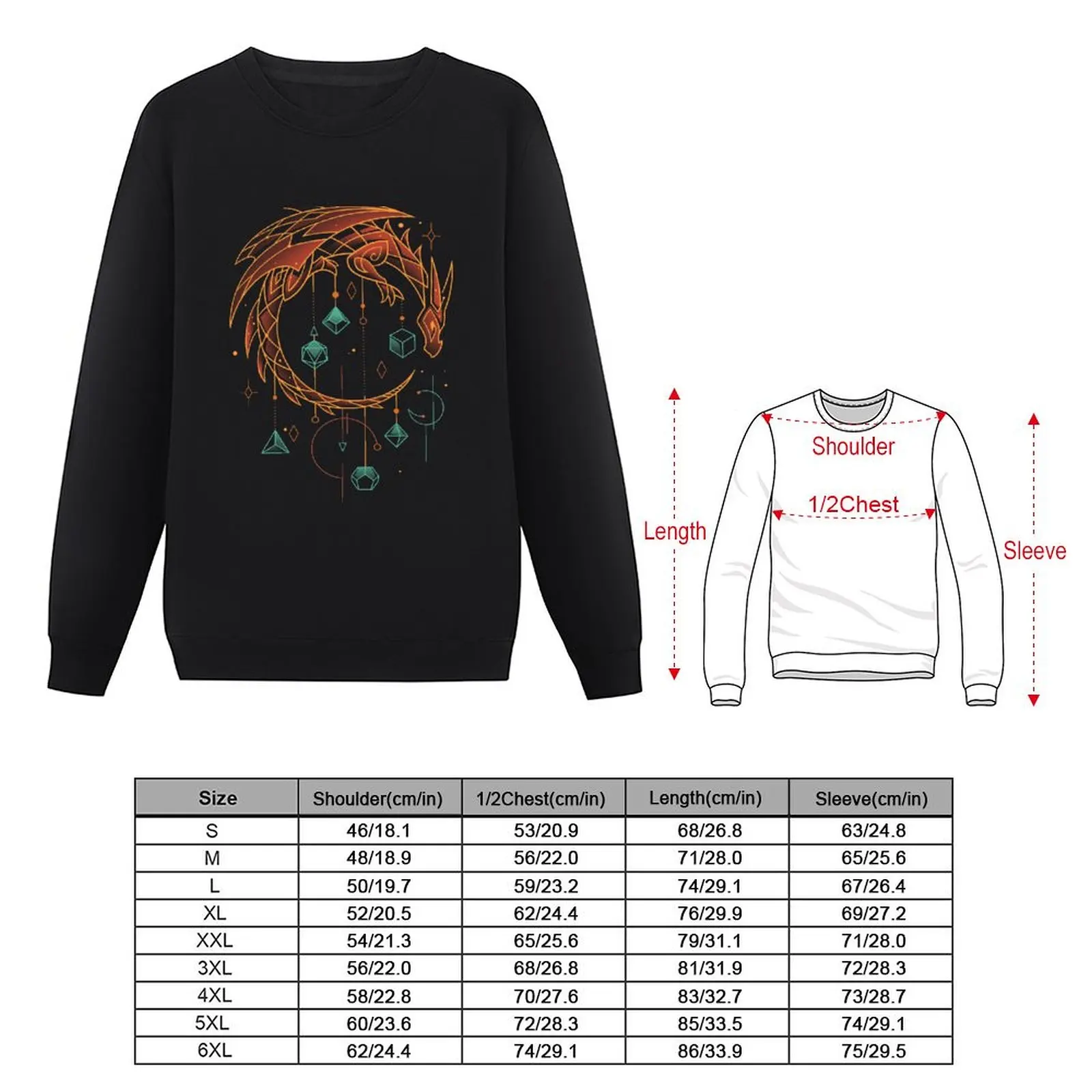 Draconic Dice keeper - Roleplayer Gamer Sweatshirt men clothes winter man sweatshirt