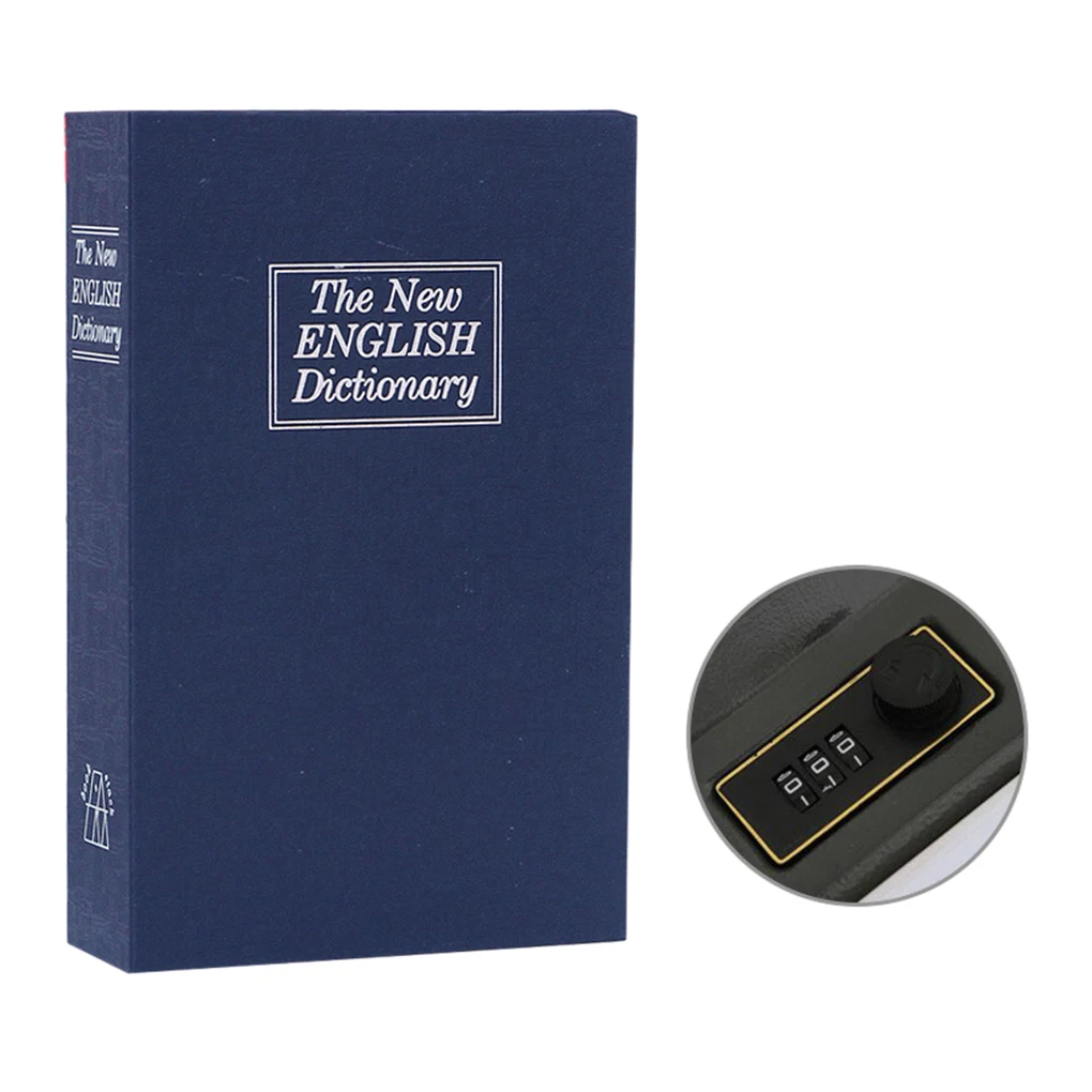 

Металлические ценные вещи, безопасные с книжным сейфом, сдержанное решение для хранения, прочный сейф с паролем, компактный красный пароль M-24,5*15,5*5,5 см