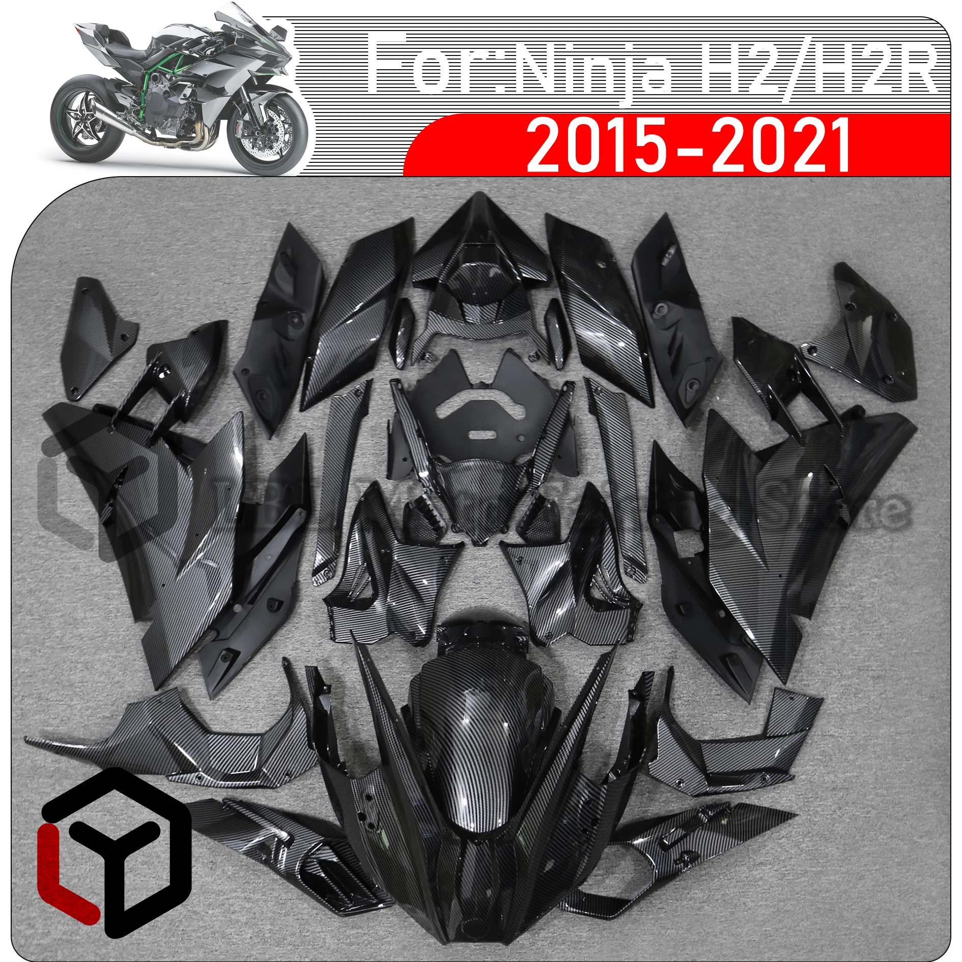 

For KAWASAKI NINJA H2R Ninja H2 H2C 2015 - 2022 Motorcycle Fairings Injection Mold Painted ABS Plastic Bodywork Kit Sets