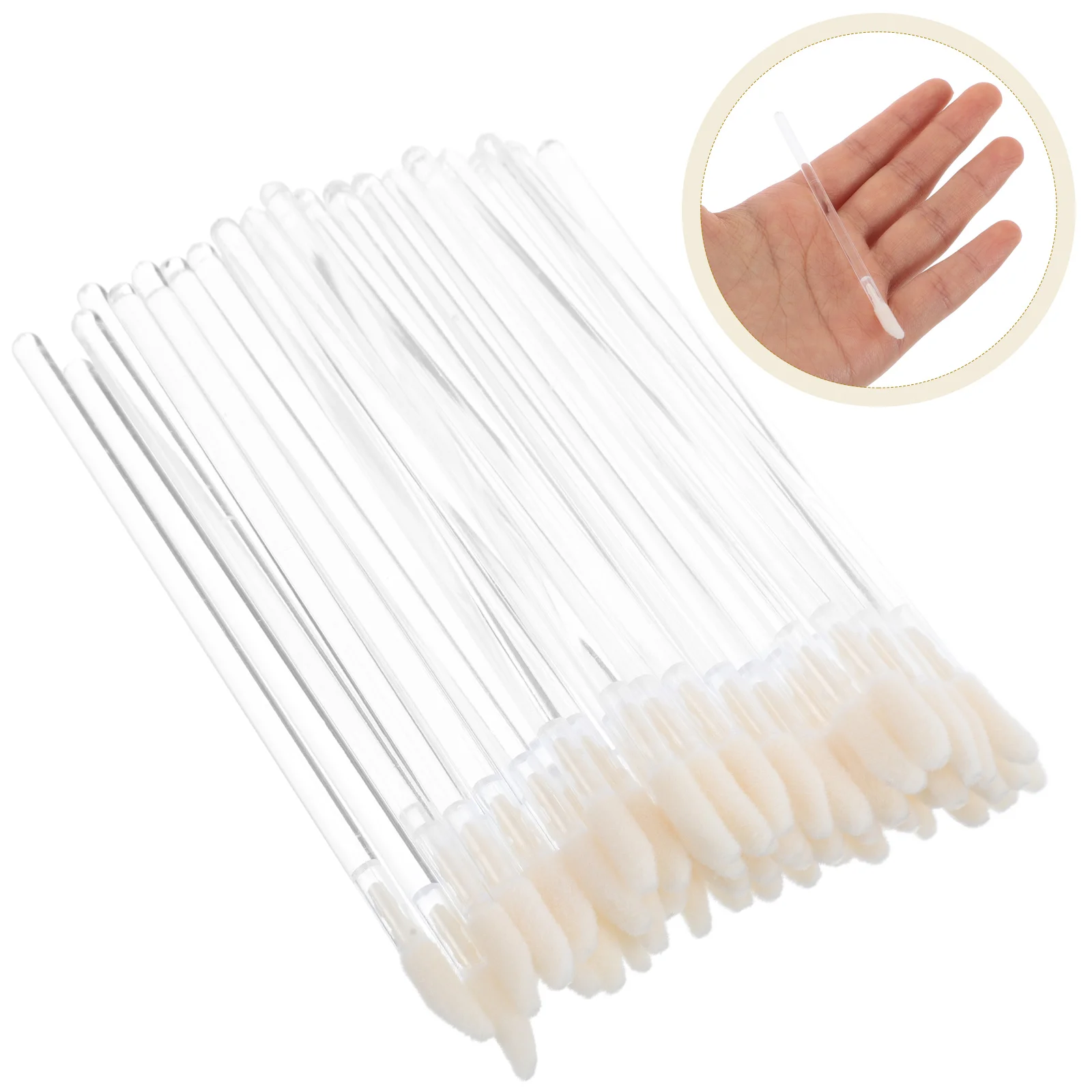 

100 Pcs Lip Brush Disposable Paint Brushes Eyelash Pp Concealer Lipstick Applicator