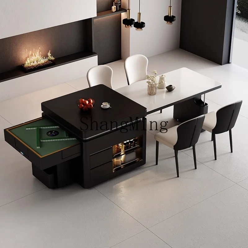 

ZYY mahjong table island table integrated dual-purpose retractable two-in-one multi-functional electric lift
