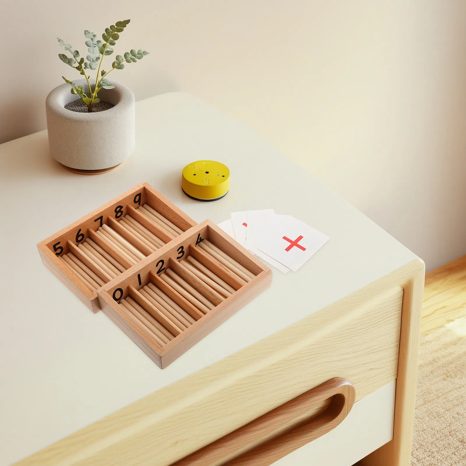 1Set Montessori Spindle Box Math Educational Learning Tools Develop Spatial Imagination Enhance Logical Thinking Preschool