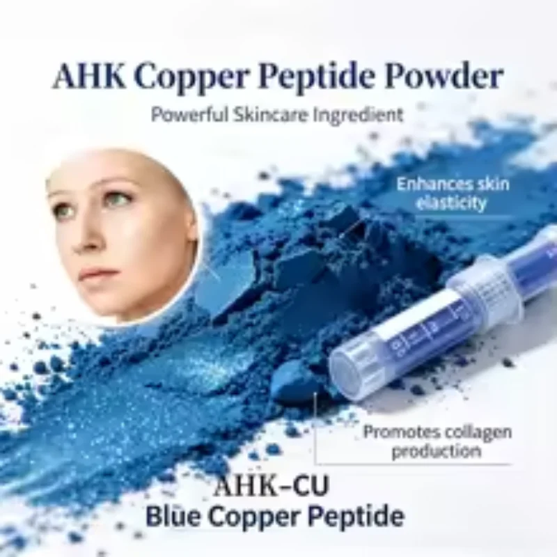 99% Purity GHK-Cu Copper Peptide Material Cosmetics Anti-Aging Firming Elasticity Collagen Booster Repair Barrier Anti Wrinkle