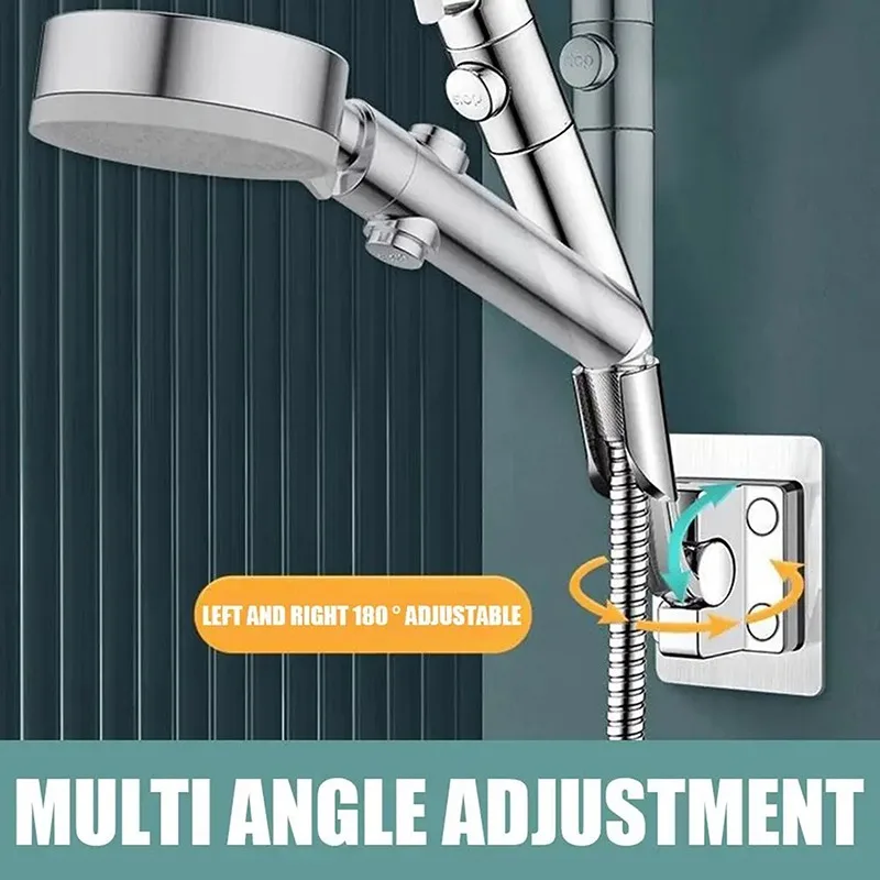 

Универсальный держатель насадки для душа без дрели, кронштейн для насадки для душа, регулируемый настенный держатель для аксессуаров для ванной комнаты