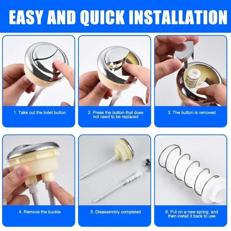 652F Responsive Toilet Tanks Push Spring Easy to Install Toilet Flush Spring for Home