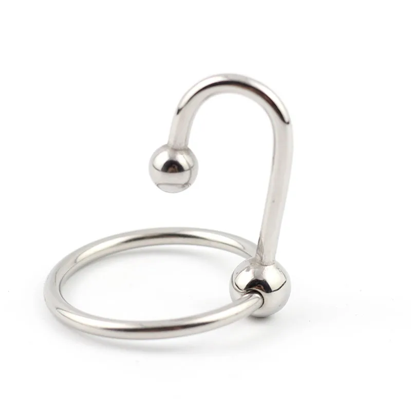 Urethral Plug With Glans Rings Sex Toys For Men Trap Your Cock Head In Ruthless Stainless Steel Sound Stopper Cathreter Dilator