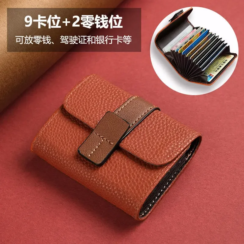 4 Colors PU Leather Women Multi-card Slot Credit Card Holder Business ID Card Case Wallet With Coin Pocket Driver License