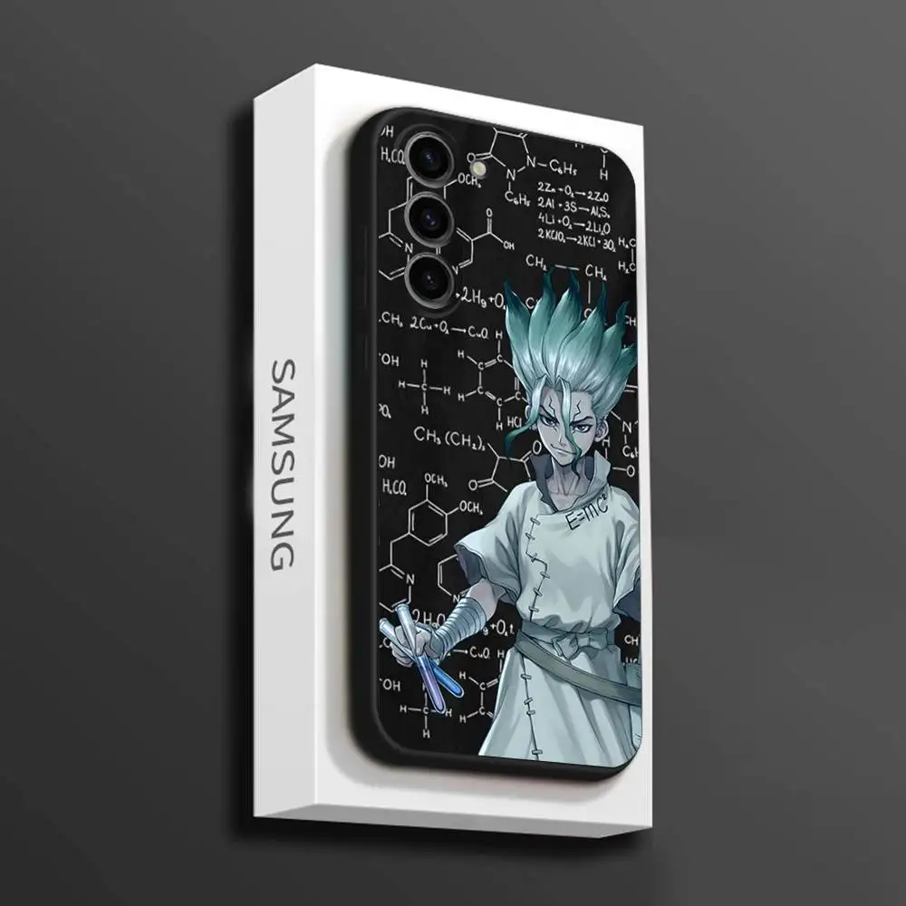 Funda de teléfono Senku l-Ishigami DR S-Stone para Samsung Galaxy A 73,72,51,53,52,71,22,5G,Note,J7,8,9 funda negra suave