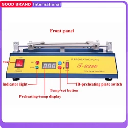 220V or 110V Puhui T8280 PCB Preheater IR Preheating Plate T-8280 IR-Preheating Oven 0-450degree Celsius Solder Repair