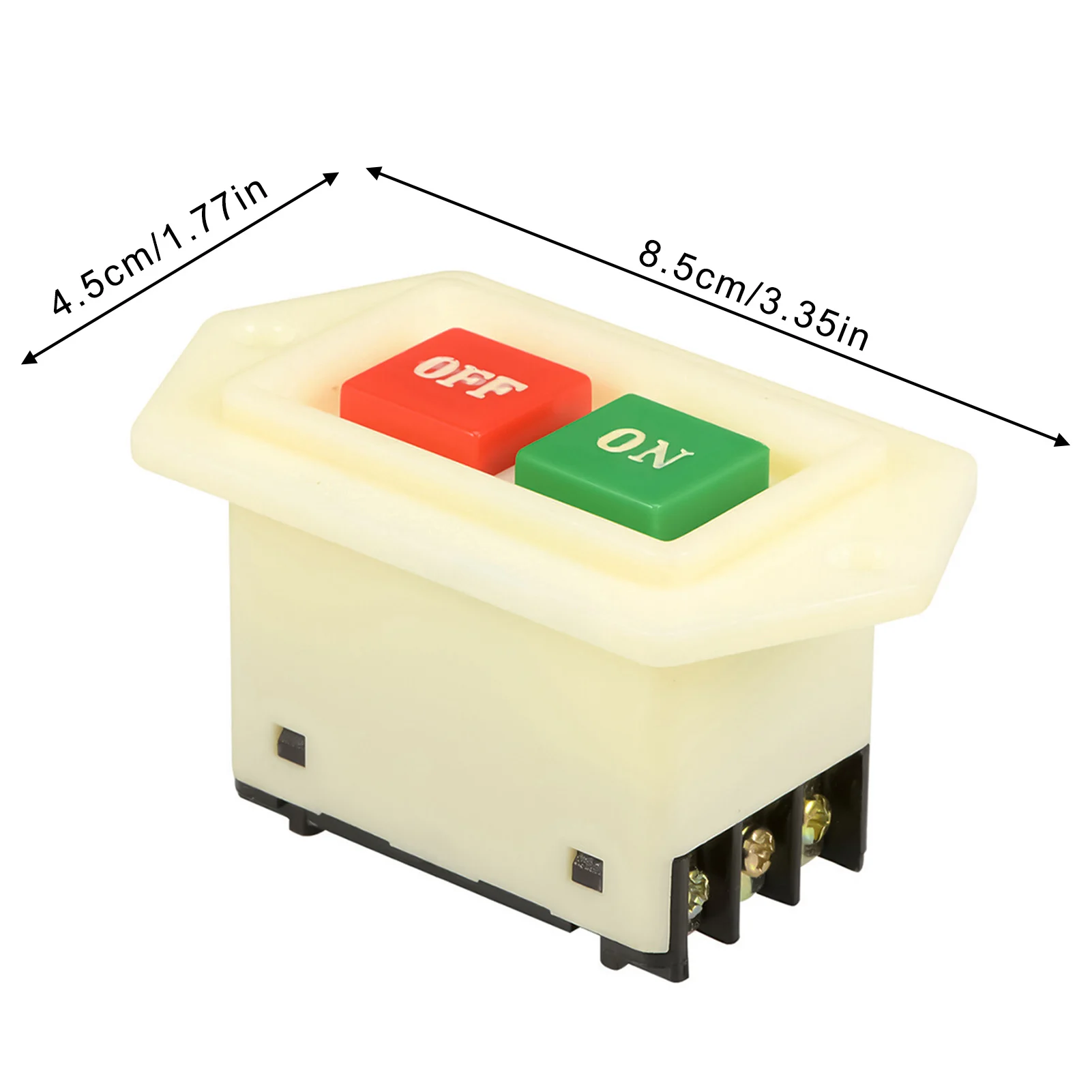 تشغيل/إيقاف زر الضغط الكهربائي 5A تشغيل/إيقاف زر الضغط لاستخدام المعدات الميكانيكية #6