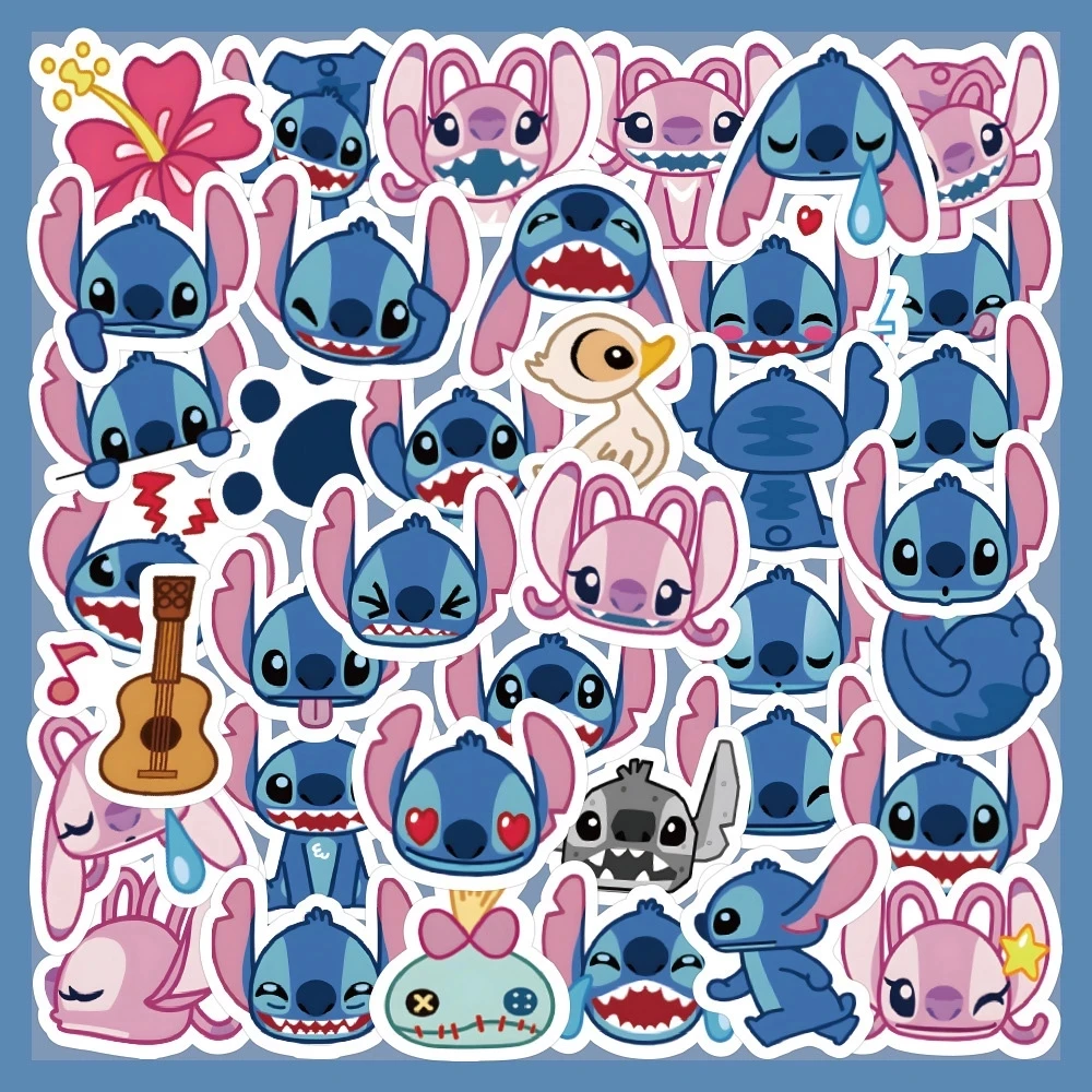 

10/20/40pcs Disney Cute Cartoon Lilo & Stitch Stickers Laptop Guitar Phone Scrapbook Car Graffiti Sticker Decals Kid Classic Toy