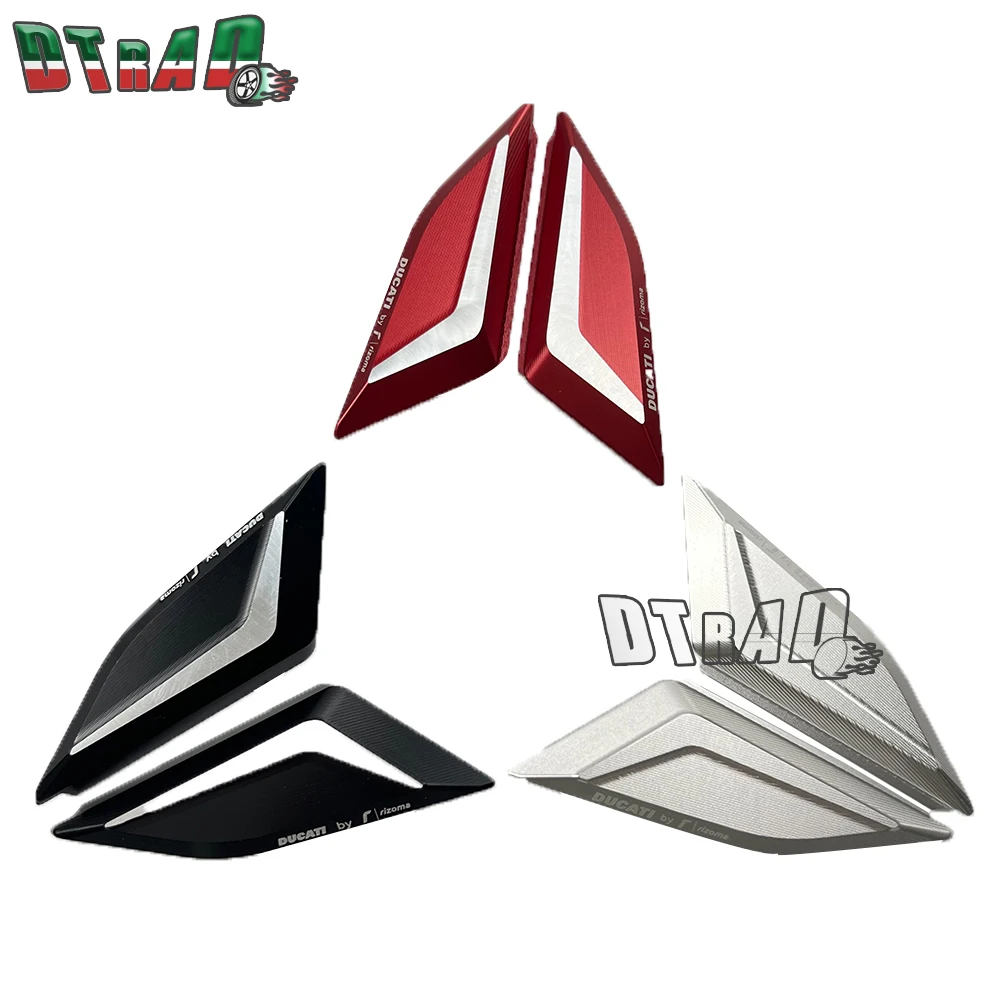 Motorcycle Left Right Rearview Rear Mirror Cover For DUCATI PANIGALE V4 V4S V4R V2 V2S Accessories Decorate Cap Aluminum LOGO