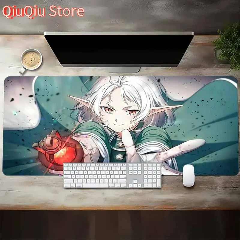 

1pc ACMALCO Anime Elf Fantasy Art Mouse Pad - Washable Non-Slip Rubber Desk Mat for Office & Gaming, Durable PC Accessory with V