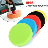 Sponge Pads Tool Sponge Polishing Pads 125mm/5inch 5* 5pcs Foam Buffing Kit Round Flat Polishing Sponge Useful