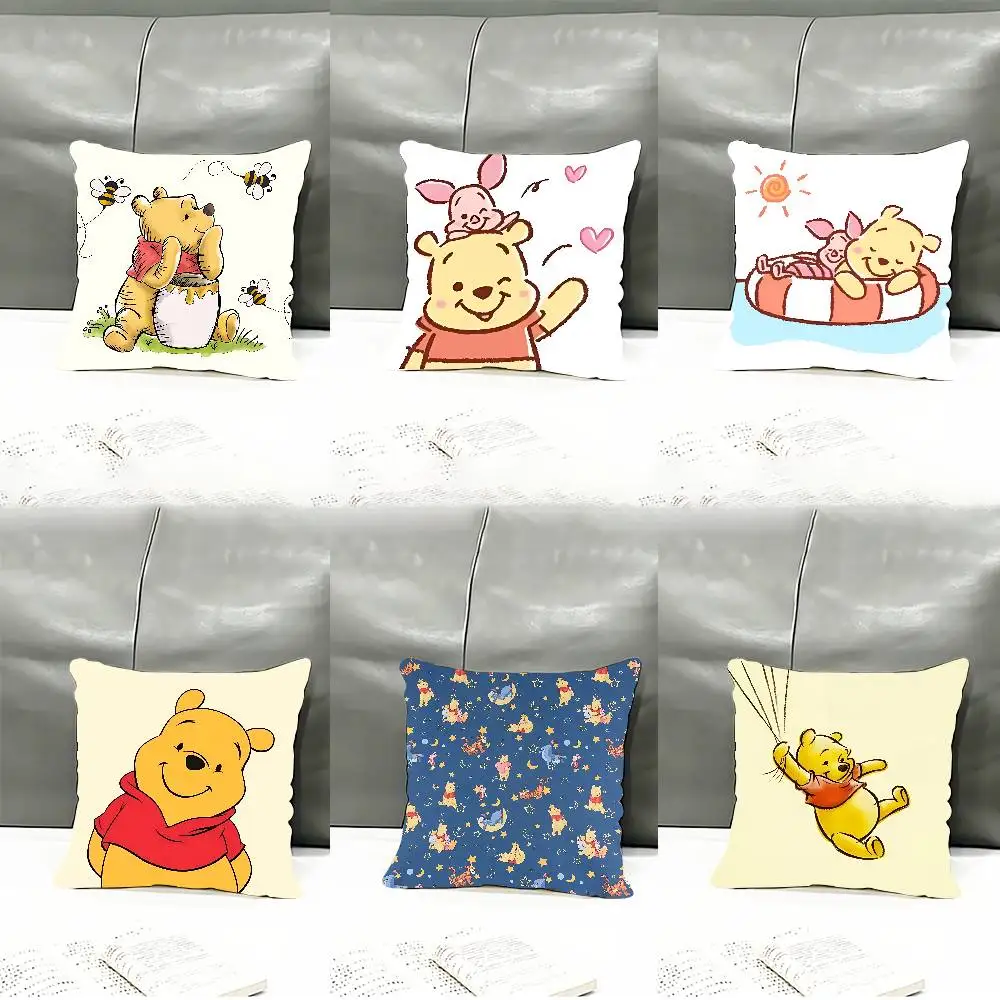 TV W-Winnies The Poohs Case Plush Fabric Soft Pillowcase Double Sided Print Cushion Cover Household Gifts