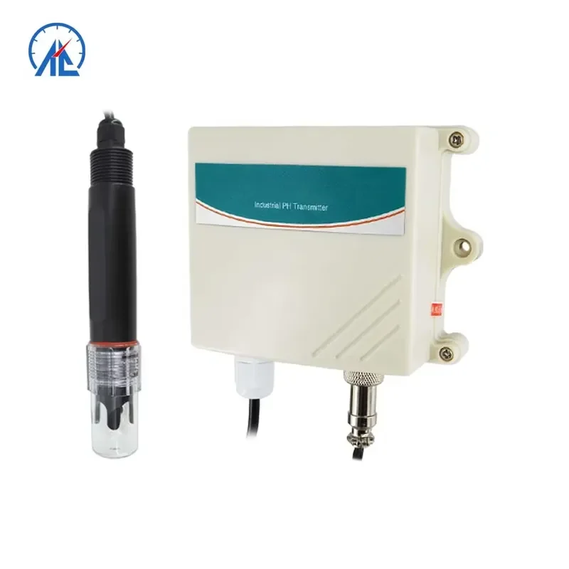 PH Sensor 0-80C High Temperature 4-20mA 0-10V Signal Output pH Transmitter for Hydroponics Aquaculture