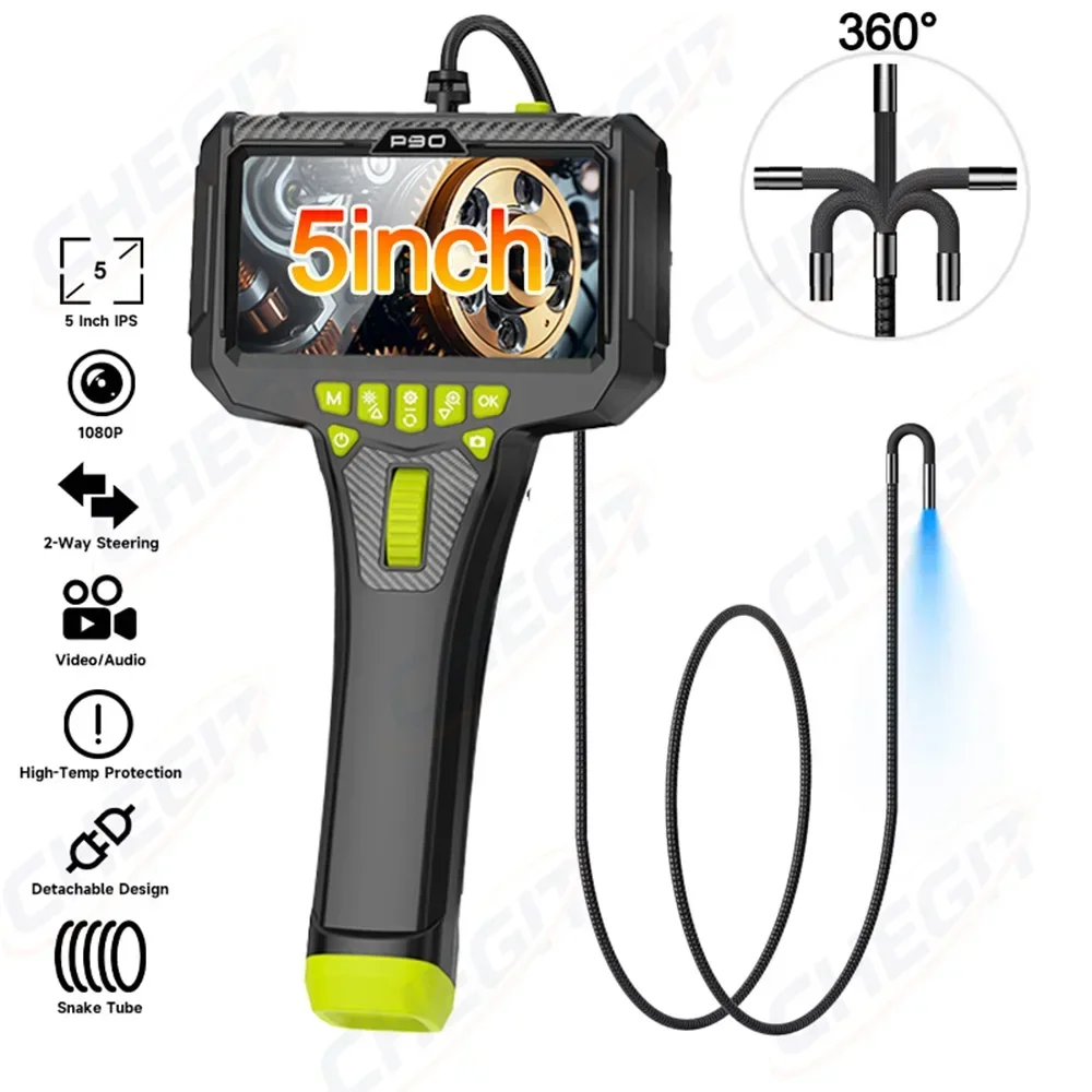 360° Steering Industrial Endoscope Camera 6mm 5