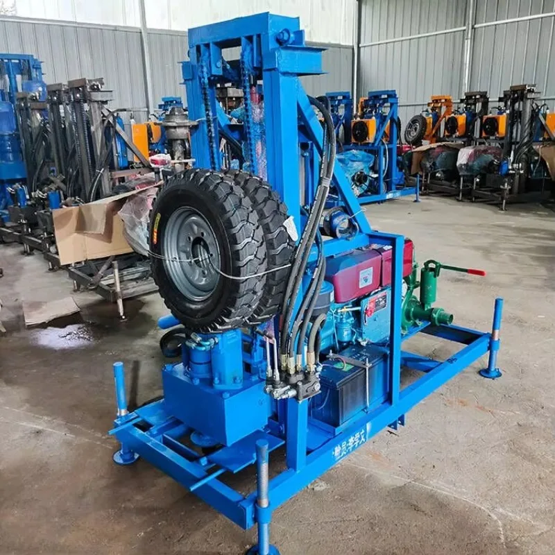 Water Well Drilling Rig / Water Well Drilling Machine 120m drilling rig+120m pipes+4*150mm drilling bits and others parts