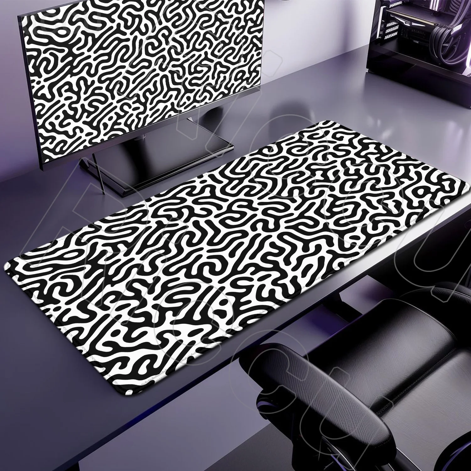 

900X400MM PC peripherals Gaming HD XXL Mousepad art Geometric Lines Large Mouse pad Desk Mat Non-Slip Rubber Black Keyboard Mats