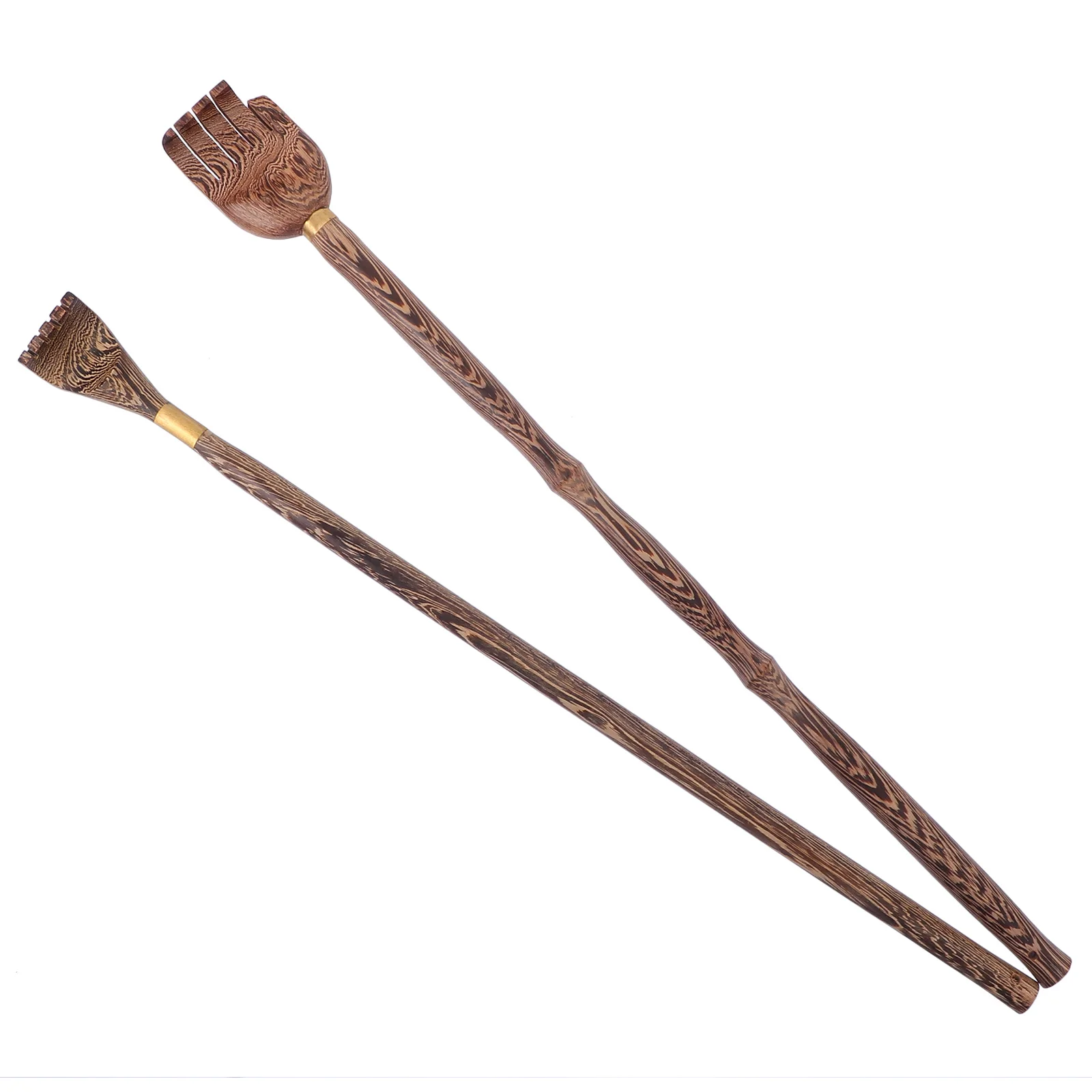 2pcs Wooden Back Scratcher Premium Durable Claw Itch Relief Tool Long Handle For Elderly Pregnant Lightweight Comfortable Back
