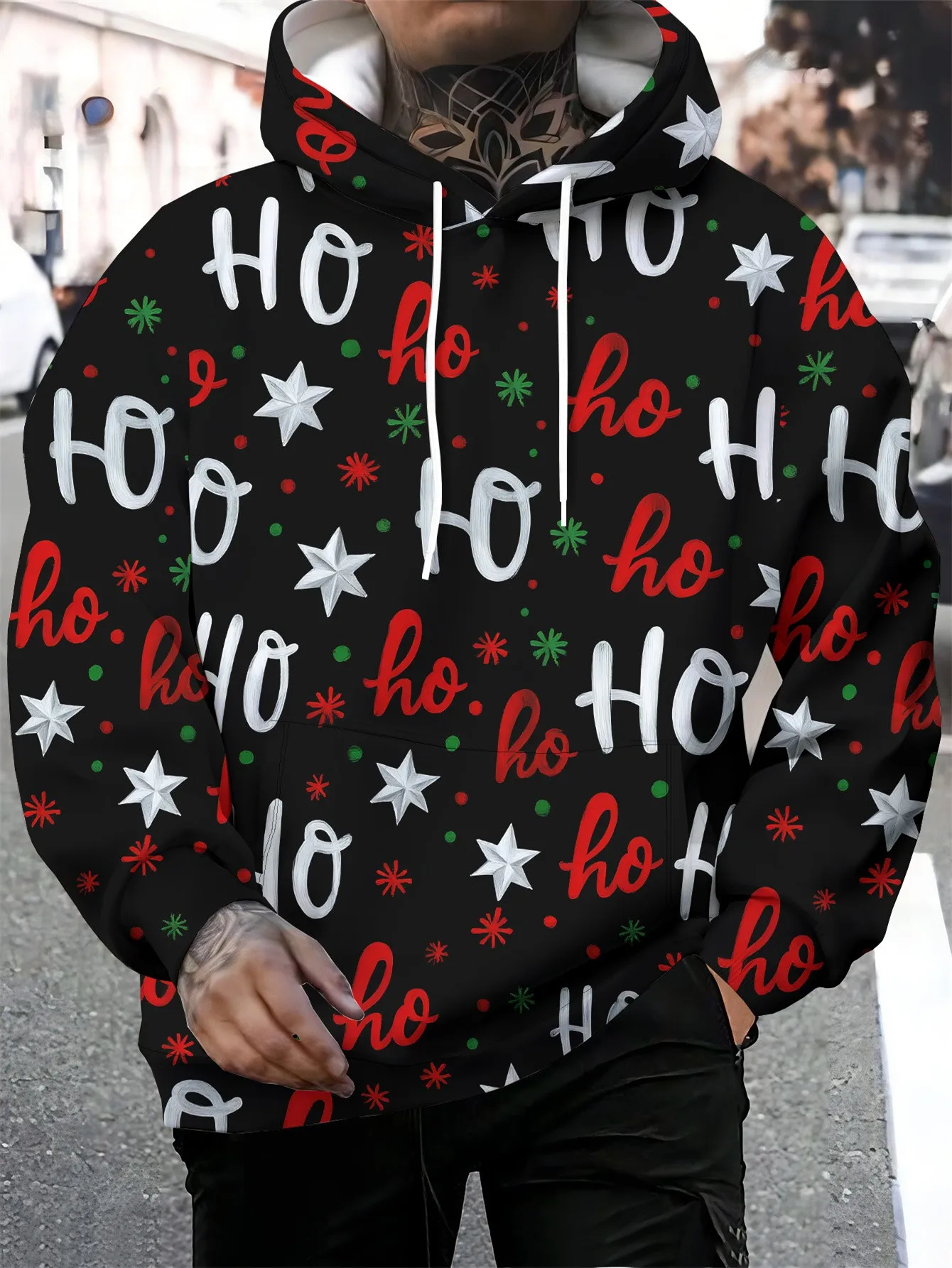 2026 Autumn/Winter New Style Street Casual Simple Fashion Comfortable 3D Letter Pattern Printed Men's Hooded Sweatshirt