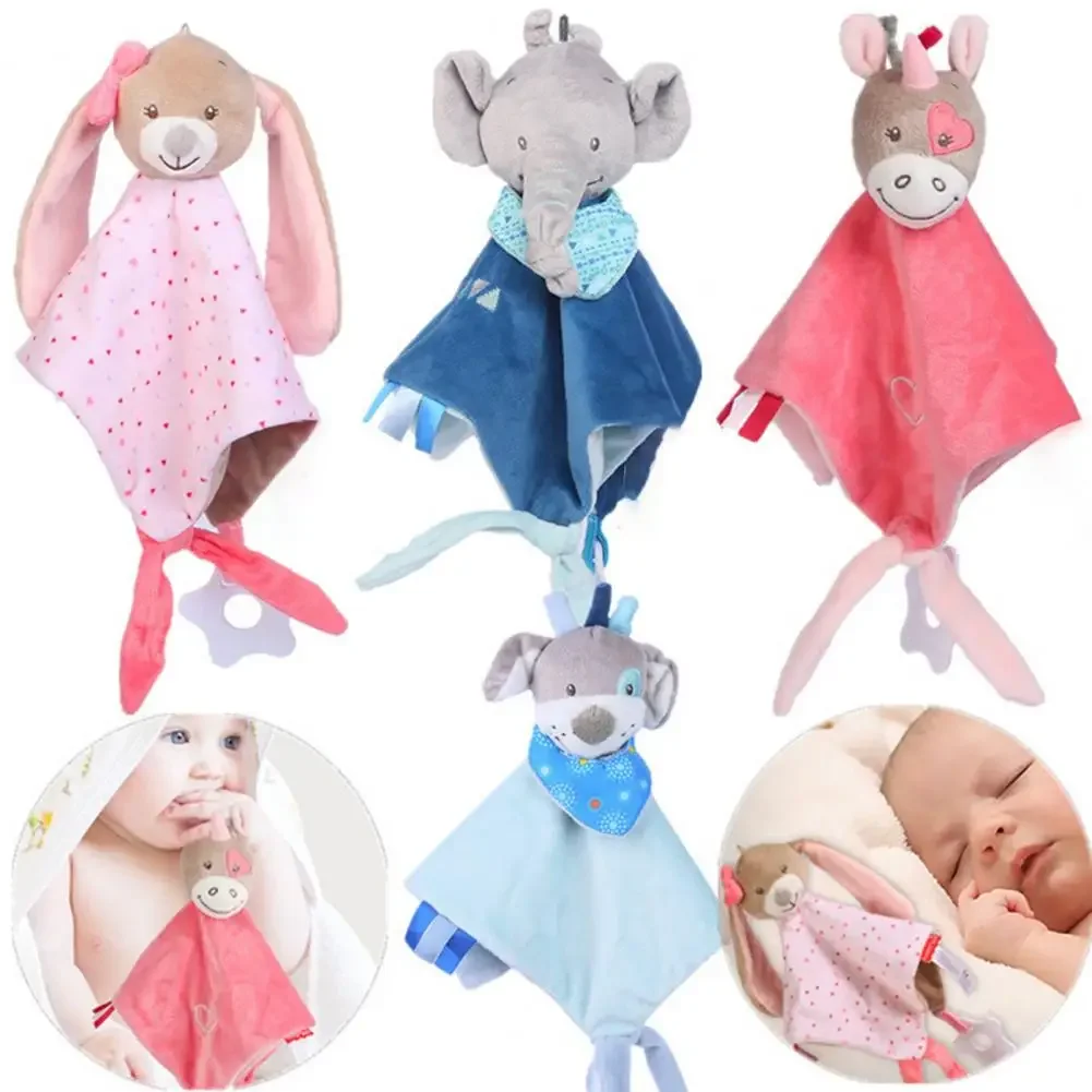 Personalized Bunny Plush Baby Comforter Toys Cute Stuffed Baby Toy Soft Appease Towel Toys For Sleeping Animals Stuffed Toy