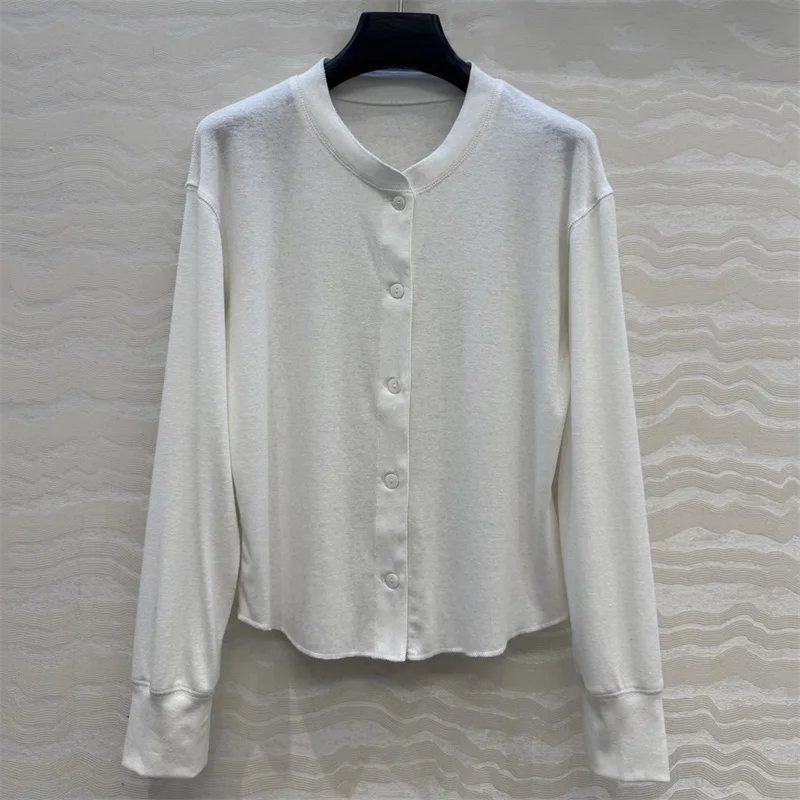 cardigan for women New elastic knitted slim fit women's long sleeved top for autumn 2026 Linen blend women's sweater Casual tops