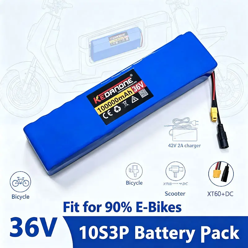 Originale, 10S3P 36V, 10000mAh, pacco batteria per monopattino elettrico 36V, batteria al litio 18650 per monopattino elettrico M365, batteria 36V per monopattino, batteria di alimentazione per
