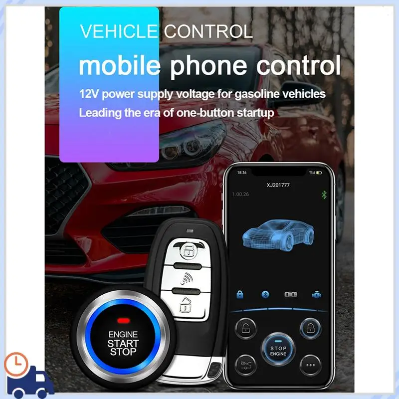 

Durable Car Remote Start Stop Kit Bluetooth Mobile Phone APP Control Engine Ignition Open Trunk PKE Keyless Entry Car Alarm