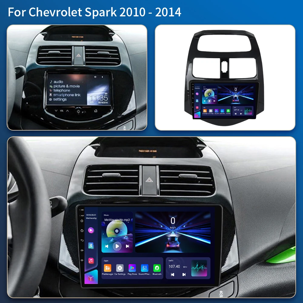 Android 16 Car Radio Multimedia Video Player For Chevrolet Spark Beat Matiz Creative 2010-2014 2Din 4G Navigation Carplay GPS BT