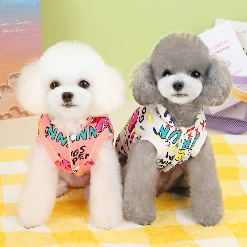 Luxury Pet Dog Clothes Cute Print Dog Jacket Coat Winter Warm Puppy Down Jacket Windproof Cat Vest Coat Pet Coatumes Dog Clothes