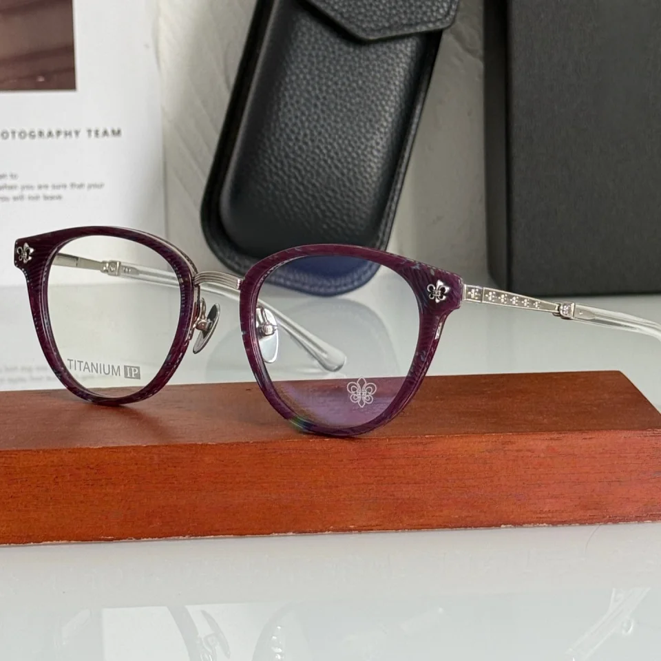 Gafas de lujo para hombre y mujer 2026: Montura de acetato de diseño de marca de alta gama con patrón de tallado retro exquisito, novedad de moda mundial.