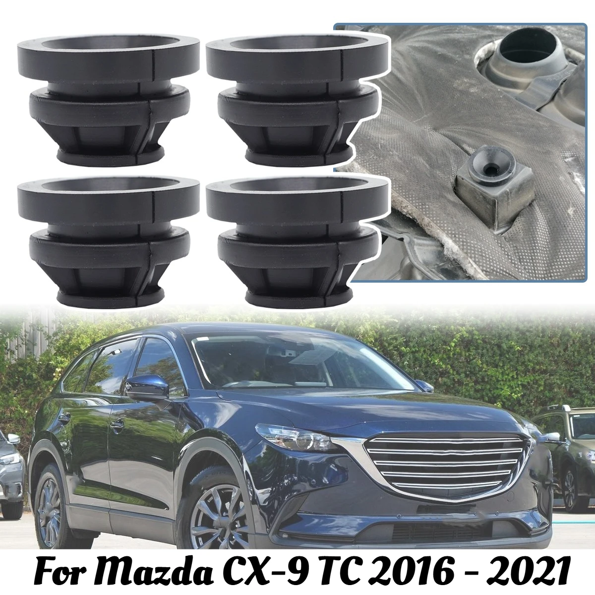 Engine Mount Rubber Insulator Cover Car Engine Support Bushing Mounting Sleeve Replacement Parts For Mazda CX-9 TC 2016-2021