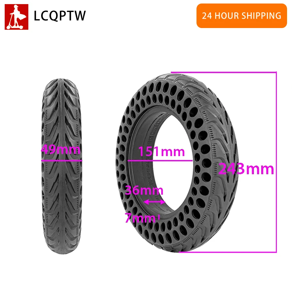 Universal Non-Pneumatic 10x2.0 Tire Honeycomb Puncture Proof Solid Tire for Electric Scooter Xiaomi Mi3 M365 Pro Pro2 1S